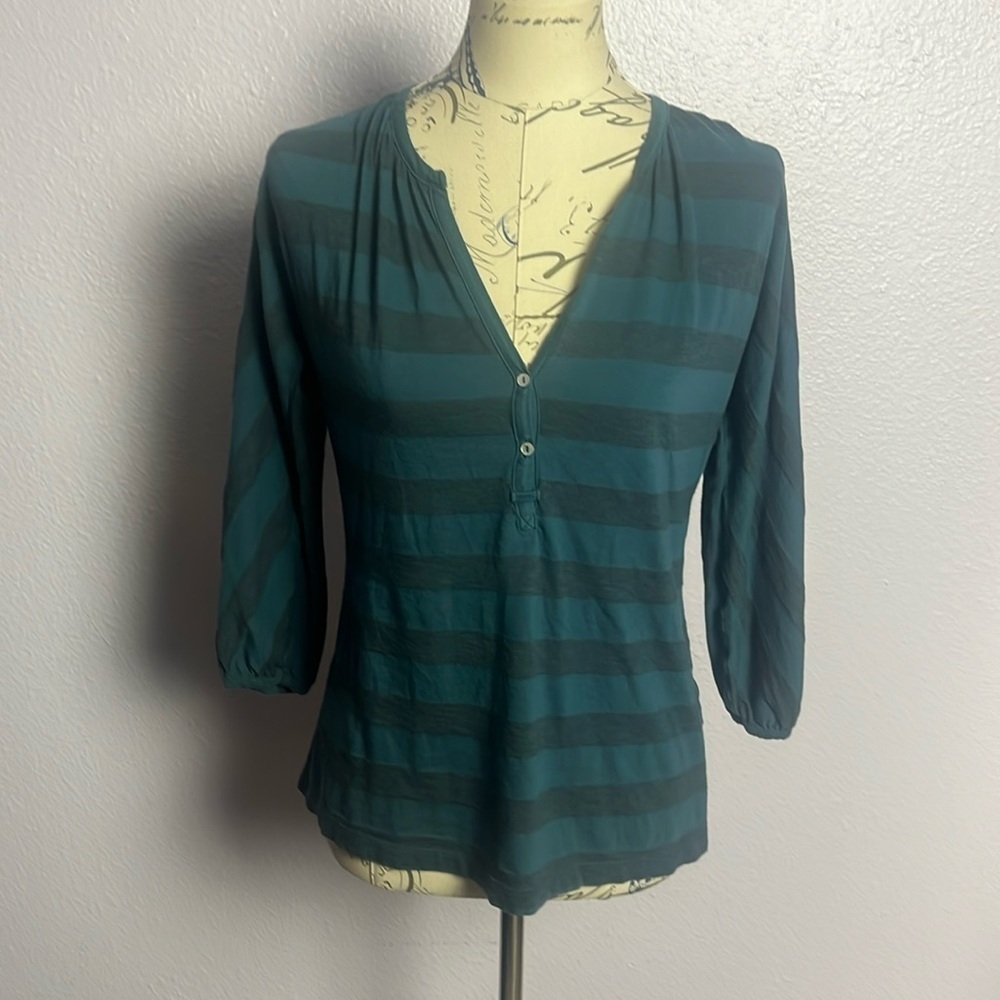 Blue Striped Top